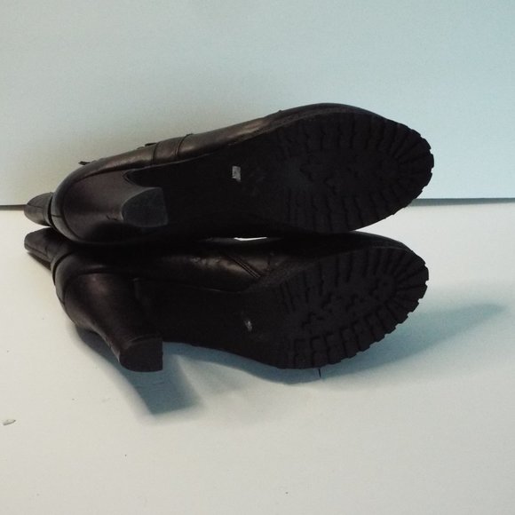 Pre-Owned Lane Bryant Womans Size 10 Wide Black Zip Up Round Toe Ankle Boots - Picture 9 of 10